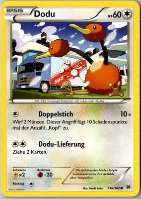 Pokemon Dodu 116/162 TURBOstart Deutsch