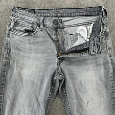 Levi's 506 Mens 32x30 Gray Denim Light Wash Comfort Fit Straight Leg Modern