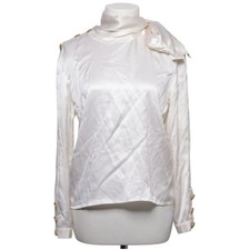 Rena Lange, Schluppenbluse, Größe: S, Weiß, Seide, Einfarbig, Satin, Damen #VAj
