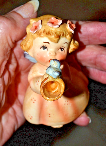 SET OF 3 LEFTON MUSICAL ANGELS, WITH TINY BIRDS, FLOWERS IN HAIR, FIGURINES - 第 14/16 張圖片