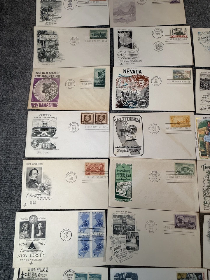 Vintage Statehood First Day Covers Lot 1940s 1950s Historical Anniversary Envelo - Image 3 of 4