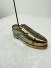 Vintage Godinger Silver Art Plated High Heel Loafer Oxfords Shoes Note Holders — photo 6