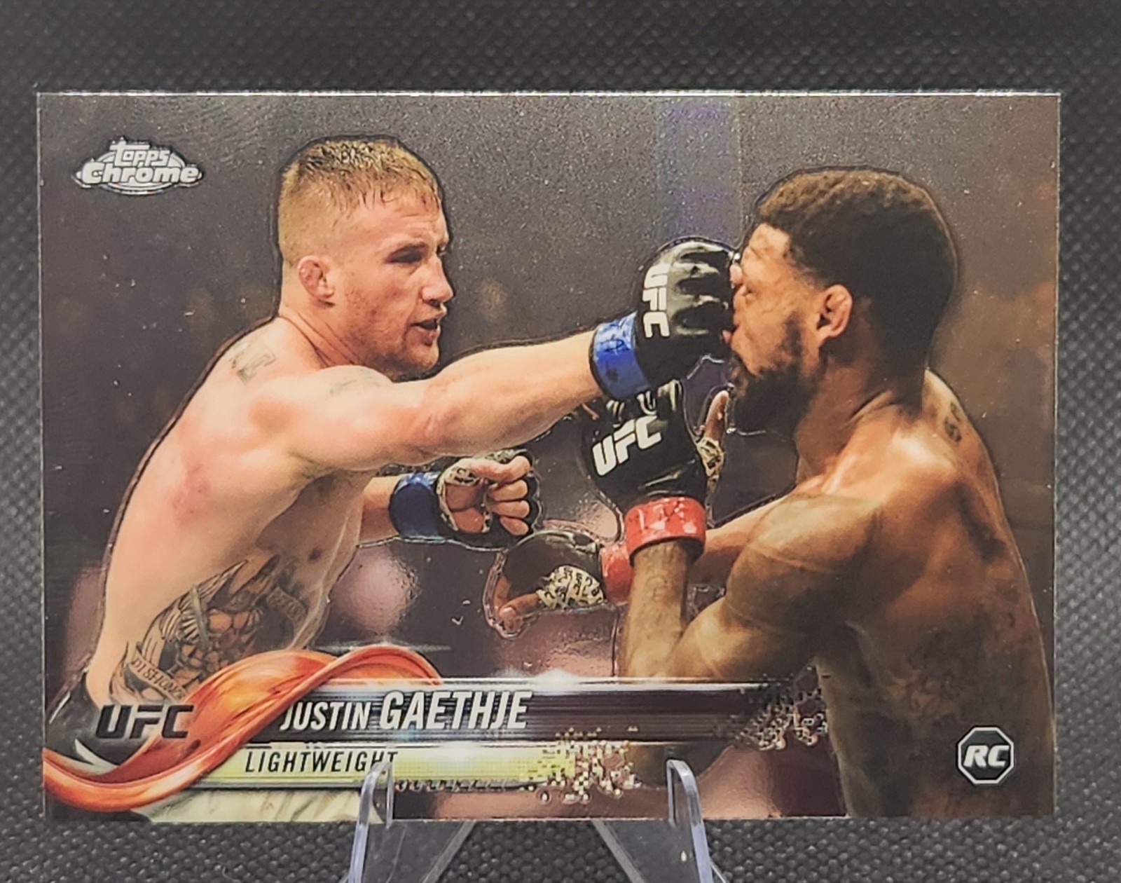 Justin Gaethje 2018 Topps Chrome UFC Base Rookie #71 RC Champion
