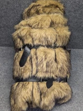 VTG Veratex Faux Fur Throw Blanket Linens ’n Things Luxembourg Fawn 54x60 NWT