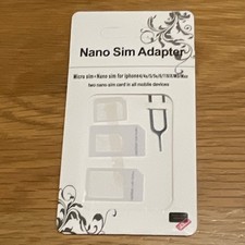 SIM Adapter Kit with Nano, Micro, and Standard SIM Adapters and Ejector Tool
