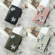 UK Stock Womens Card Flower Coin Leather Wallet Purse Holder Handbag Mini Small
