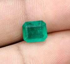 Zambian Emerald 2.11ct Natural Medium Light Green Octagon Cut Loose Stone