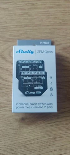 2 X Shelly 2PM Gen4 2-Kanal-Smart-Schalter, WLAN, Zigbee, Matter, Bluetooth 