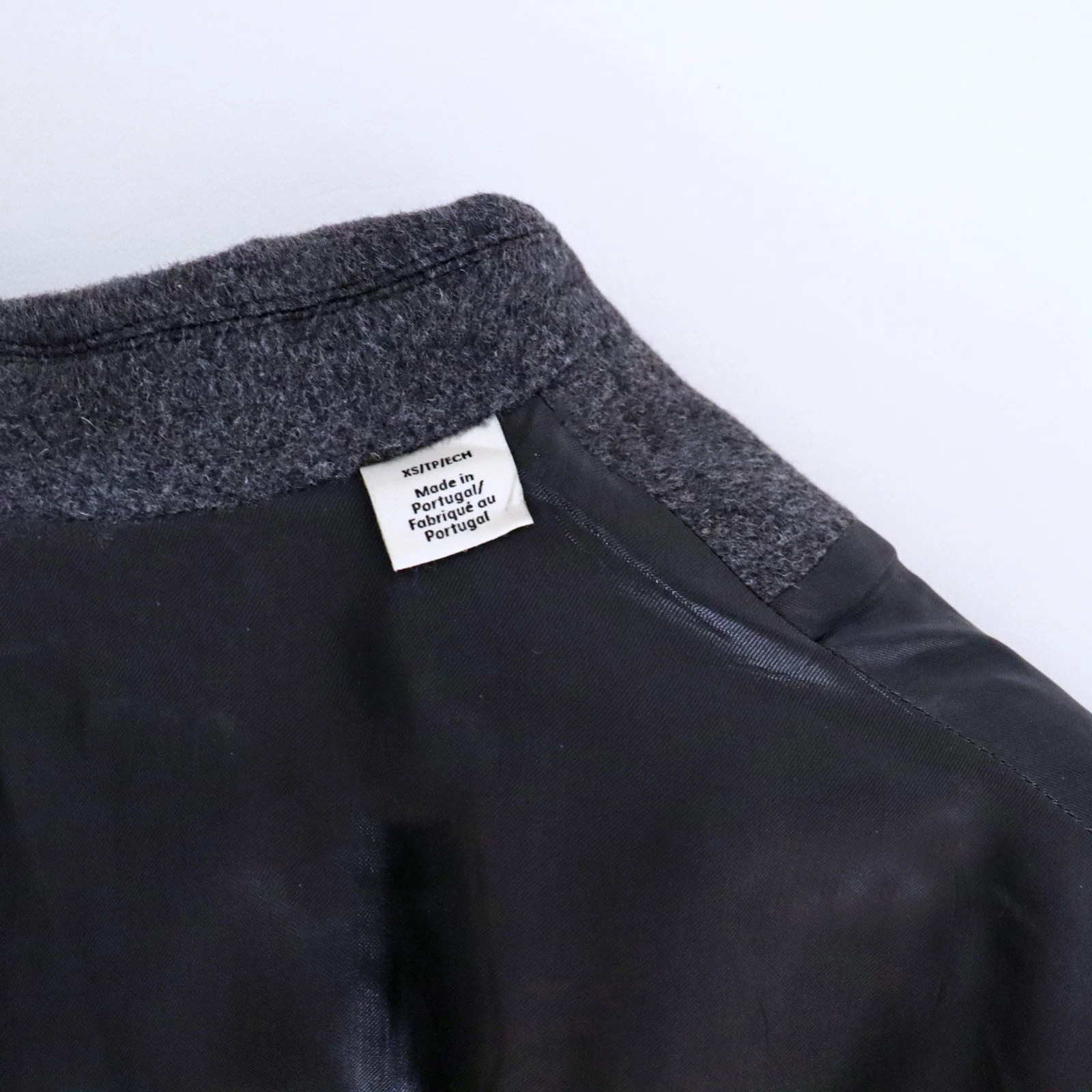 NWOT Mens Cashmere Blend Overcoat XS Dark Gray Coat Calvin Klein Studio Topcoat - product detail image 3