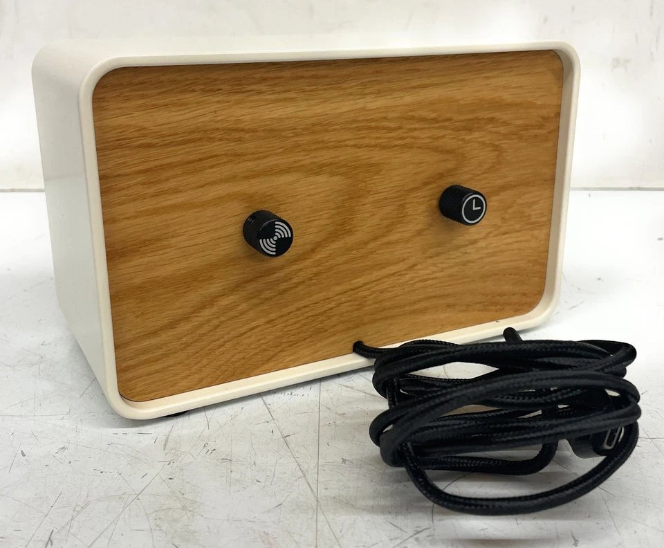 OneClock Minimalist Bedroom Analog Waking Alarm Clock, White Oak, Loose Wood - Image 4 of 4