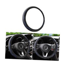 Elastic Stretch Car Steering Wheel Cover, Leather Soft Vehicle Steer Black/Blue