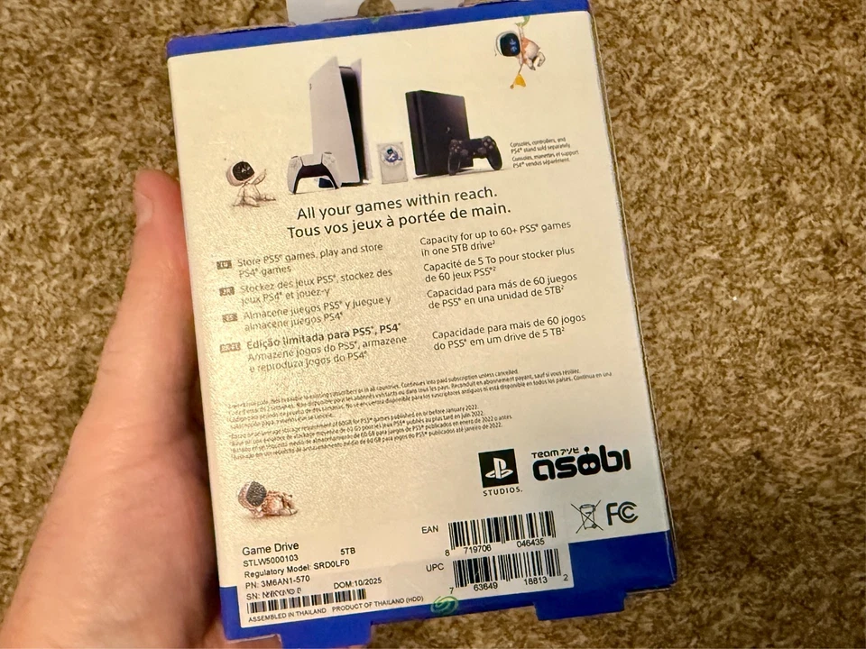 SEAGATE Astro Bot Limited Edition 5TB PS5 PS4 PC Game Drive STLW5000103 - Image 3 of 4
