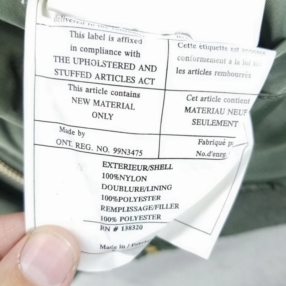 Chaqueta Militar de Colección EE. UU. Para Hombres S Voladores Verdes Hombre MA 1 Bombardero Vuelo Nylon Bolsillos Foto 4 de 4