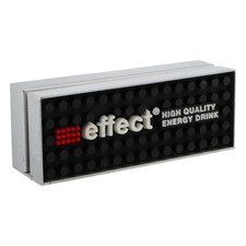 Effect Energy Tischaufsteller silber Menükartenhalter schwarzer Aufschrift