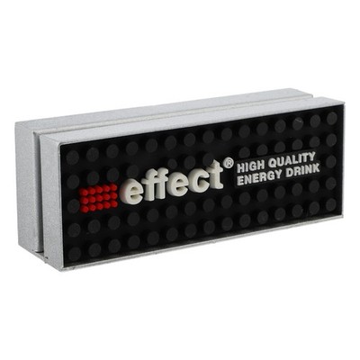 Effect Energy Tischaufsteller silber Menükartenhalter schwarzer Aufschrift