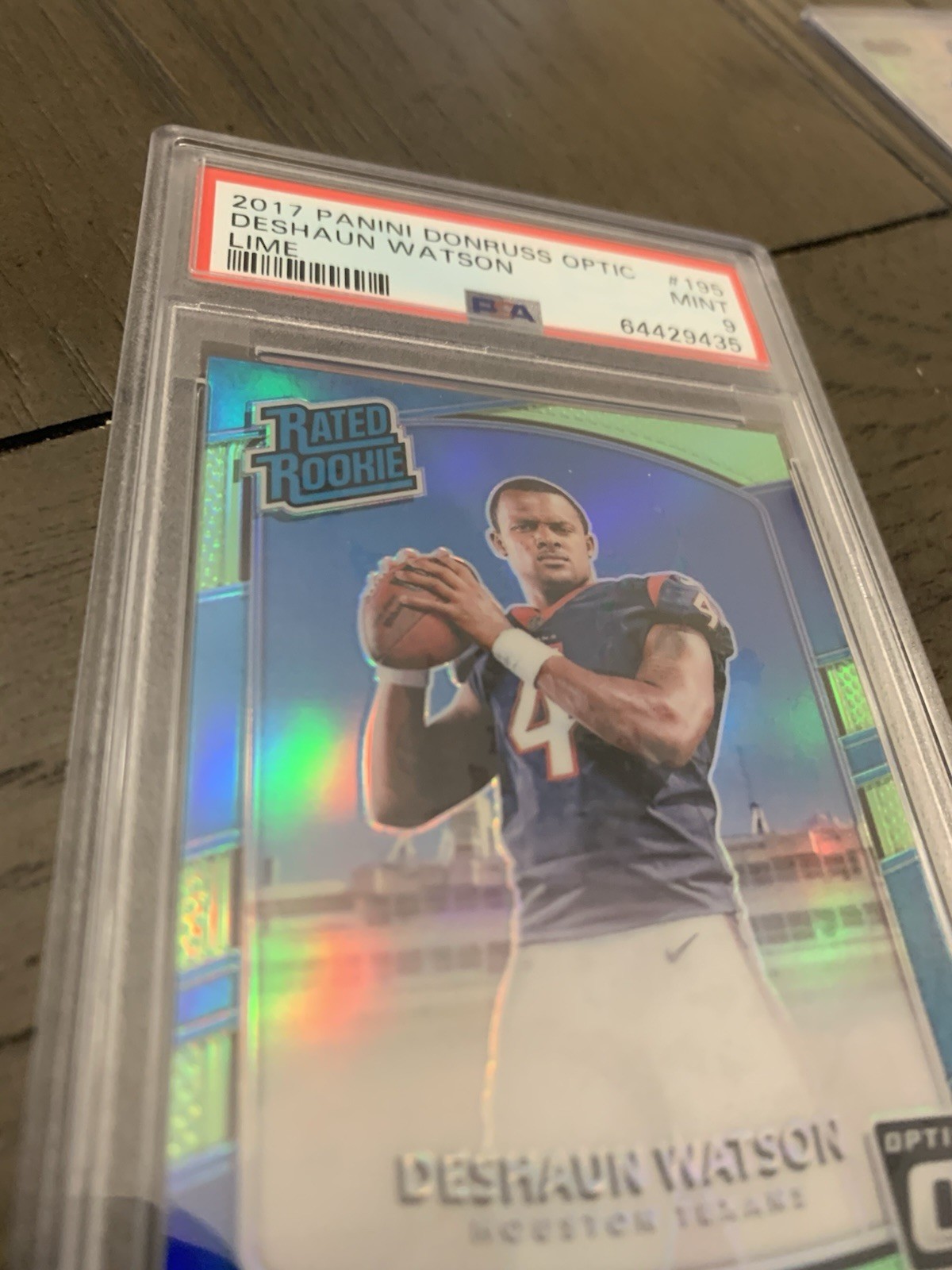 2017 Donruss Optic - Rated Rookie Deshaun Watson #195 Lime Green Prizm (RC)