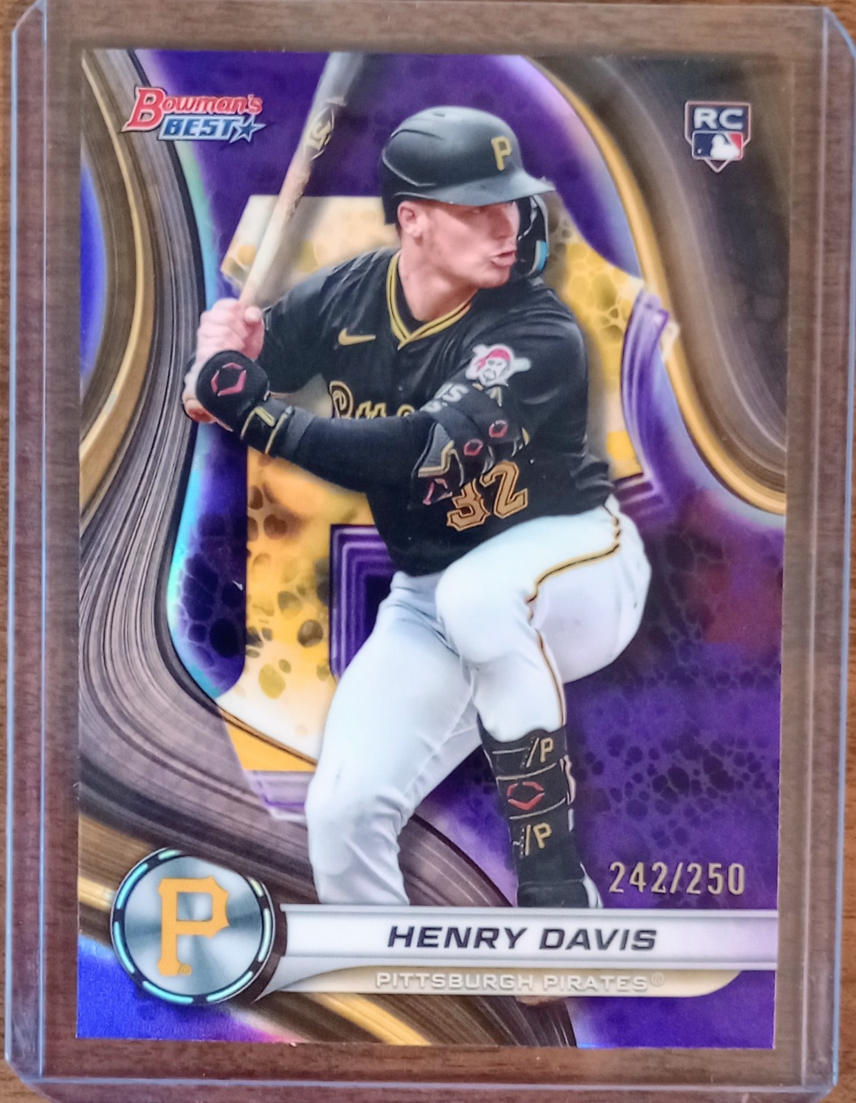 Henry Davis 2024 Bowman's Best #50 Purple Refractor /250 Rookie Card RC