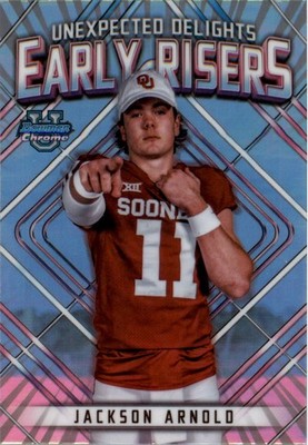 2023 Bowman Chrome Univ Unexpected Delights Early Risers ER8 Jackson Arnold FB