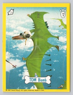 Tom Bomb Wacko-Saurs 1987 David Peters 14a Sticker