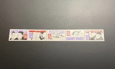 U.S. Scott #2562-66 (#2566a) Comedians 1991 29¢ Strip of 5 MNH OG