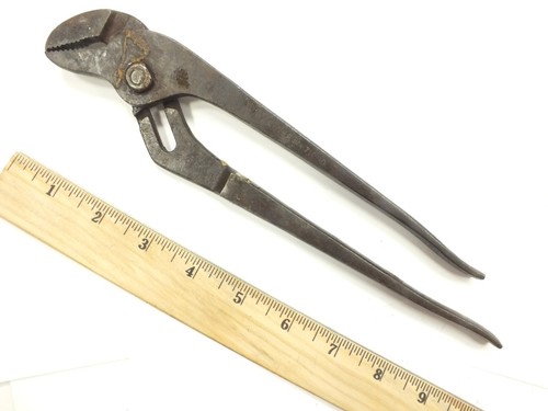 KRAEUTER 9" TONGUE GROOVE STRAIGHT JAW PUMP PLIERS ADJUSTABLE JOINT USA 710-10