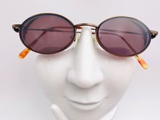 Vintage Tura 886 Bronze Metal Oval Sunglasses Japan FRAMES ONLY