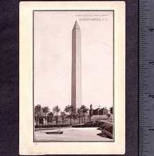 1893 Expo Series #58 Washington Monument Jersey Coffee Ad Photo-Lith Trade Card