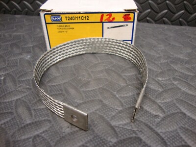NEW Ilsco T240/11C12 Flexible Braid Tin Plated Copper 12'' long Strap
