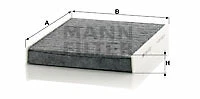 MANN-FILTER CUK 2533-2 filter, interior air for Alpina, BMW, BMW (BRILLIANCE), ROLL