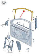 VW Polo AW MK6 Fensterführung vorne links 2G4837439G5AP Neuware teil