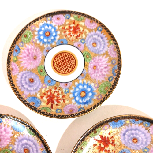 Vintage Satsuma Porcelain Plates Floral Chrysanthemum 6" Lot of 5 - Picture 4 of 6