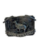 Siskiyou Belt Buckle 1983 Bow Hunting Deer Buck Oregon Vintage