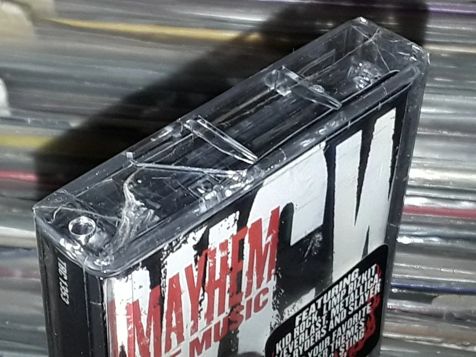 WCW MAYHEM THE MUSIC CASSETTE USA HYPE STICKER METALLICA LIMP BIZKIT ICP SEALED - Image 3 of 4