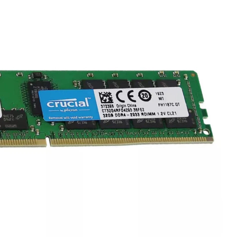 Crucial 32GB 2933MHz DDR4 PC4-23400 2RX4 ECC Registered Memory Ram CT32G4RFD4293 - Image 4 of 4