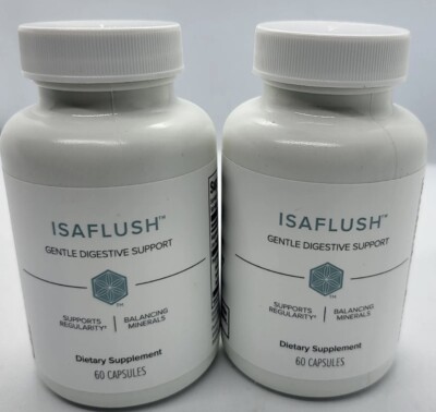 Isagenix IsaFlush 120 Capsules Gentle Digestive Support Exp 01/27 Free  Shipping