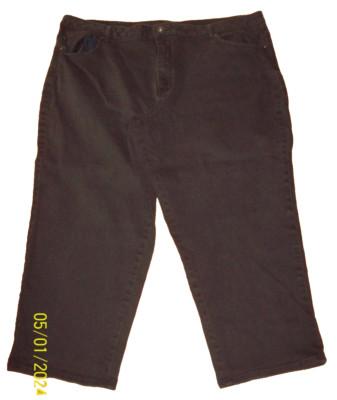 Women's Plus Sz 28WS Jeans Essentials By Maggie Dark Brown WAIST 47'' INSEAM 26''