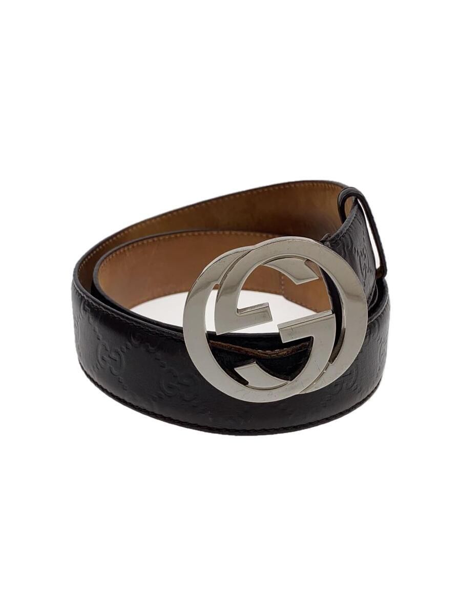GUCCI belt GG pattern leather Brown total mens 114984 525040 GUCCI belt GG pattern leather Brown total mens 114984 525040