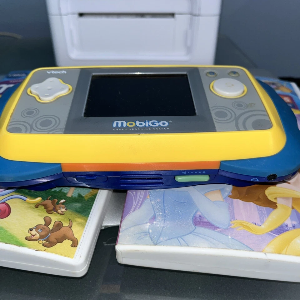Vtech Mobigo Portable Gaming Learning System Bundle W/ 2 Games CIB - Image 3 of 4
