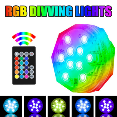 IP68 Waterproof LED Lights Underwater Swimming Pool Pond Hot Tub Submersible