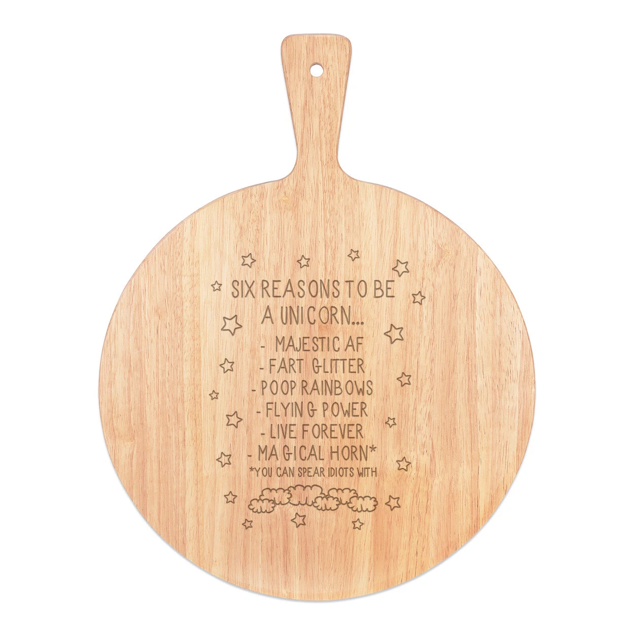Reasons To Be A Unicorn Pizza Table Palette Wood Funny