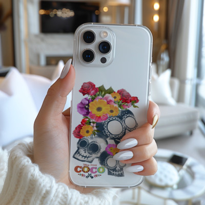 Disney Pixar Coco Calaveras Floral Skulls Grafik Disneyland Handyhülle AB461