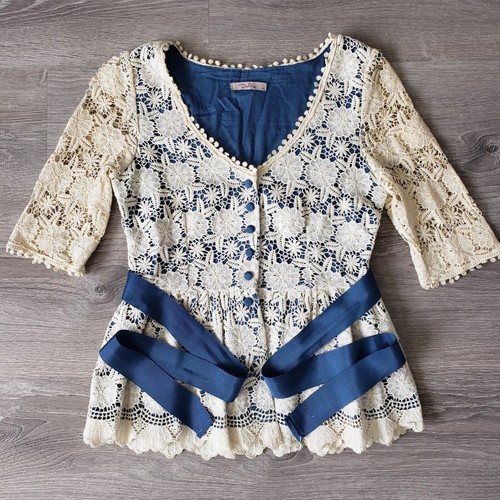 Anthropologie Wispy Cirrus Blouse by Darling Clothes