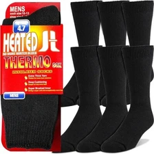 3 Pair Mens Winter Heavy Duty Heated Thermal Warm Socks Insulated Boot Sox 10-13