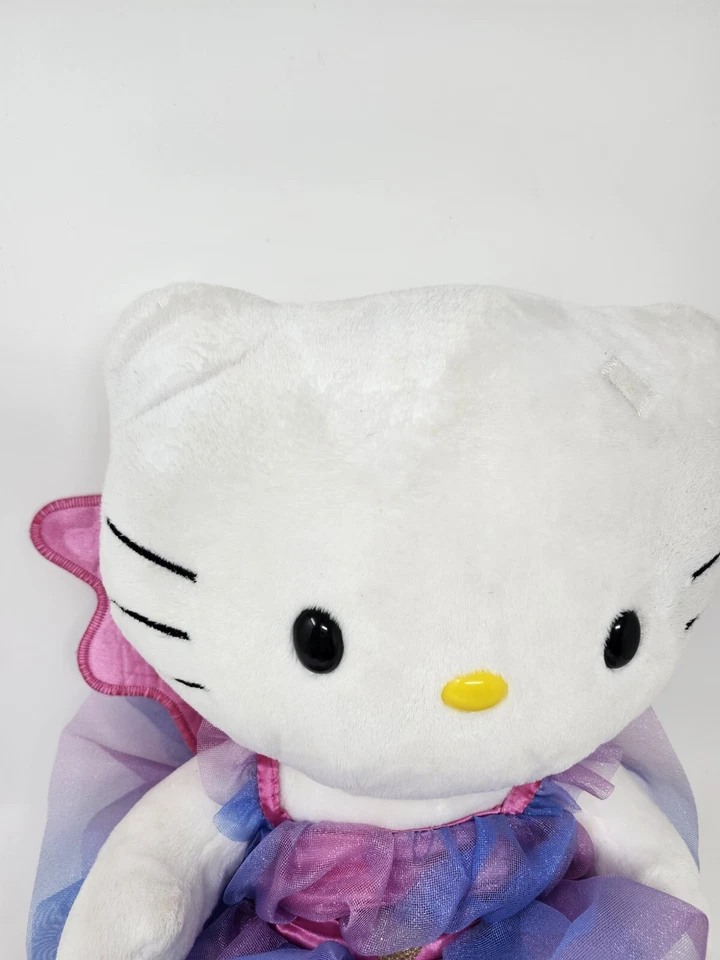 Build A Bear Workshop Hello Kitty White Fairy 2012 Sanrio BAB Pelúcia Recheada LEIA - Imagem 3 de 4