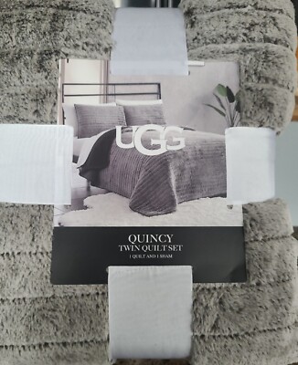 UGG Quincy 2-Piece Twin Comforter Set in Chocolate (Grayish Taupe) 66