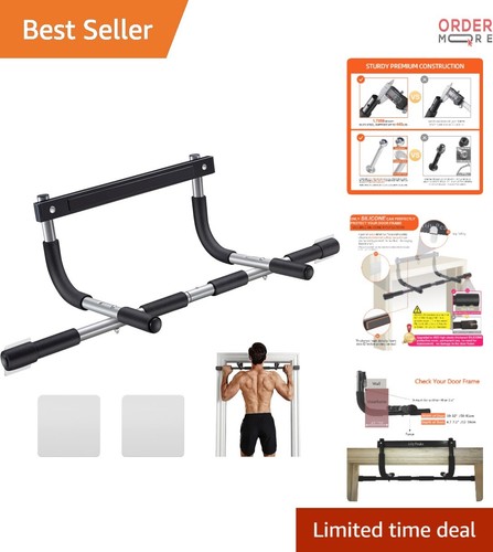 Pull Up Bar for Doorway Heavy Duty Steel Indoor Fitness Workout Max 440 lbs