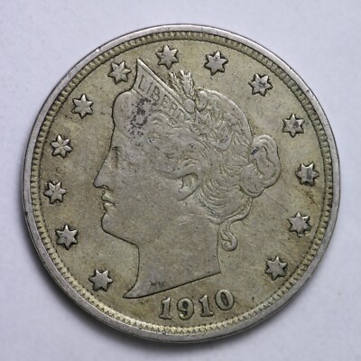 1910 Liberty V Nickel VF/XF B044