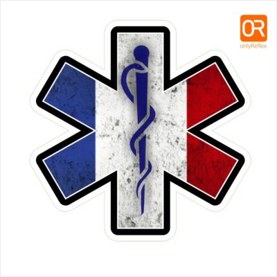Frankreich - France Star of Life Logo, Aufkleber - Sticker