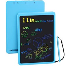 LCD Writing Drawing Tablet  Lanyard Stylus for Kids 3-10 Years 11inch Blue 