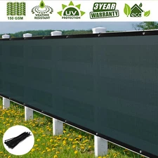 3' 4' 5' 6'x50' Fence Privacy Screen Backyard Shade Mesh Tarp Garden Windscreen